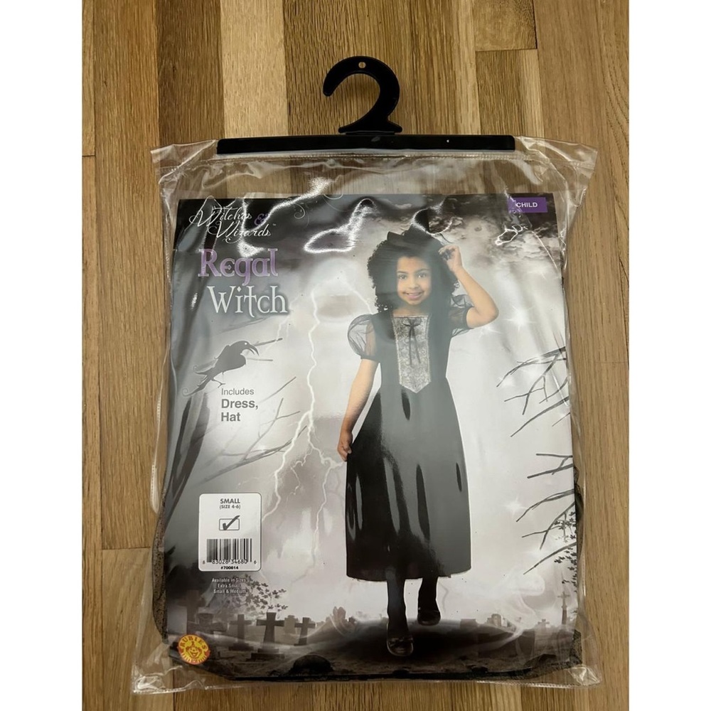Rubies Witches & Wizard Girls Regal Witch Dress/Hat Costume Set - Picture 2 of 16